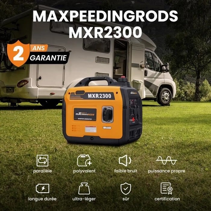 MaXpeedingrods Groupe électrogène Inverter essence MXR2300 2300W/1800W
