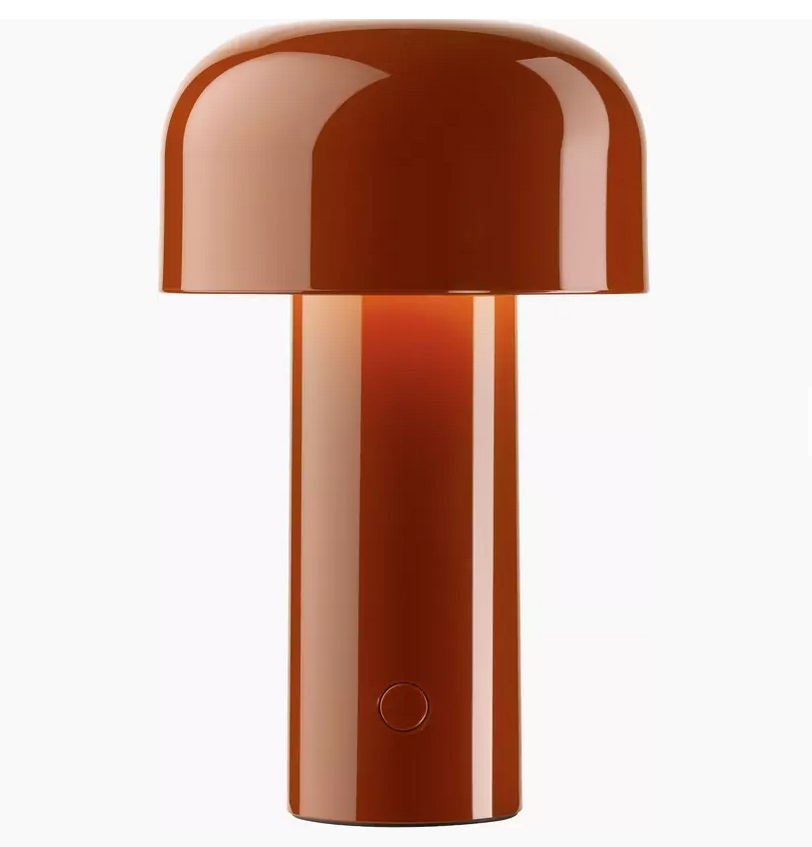 Lampe de Table rechargeable design BELLHOP Flos rouge brique
