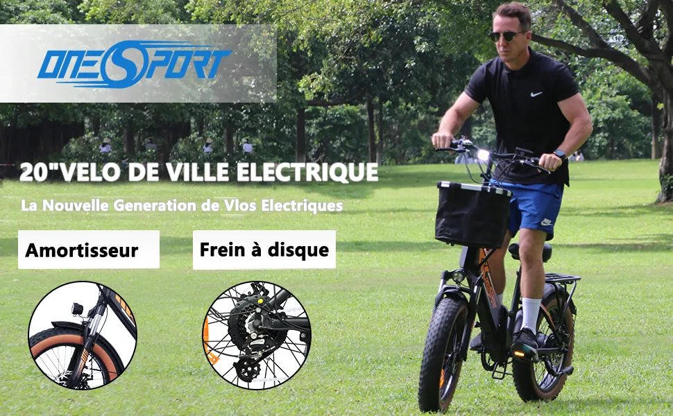 ONESPORT OT29 Vélo Électrique Pliable autonomie de 90-120 km pas cher - Soldes Vélo électrique Cdiscount