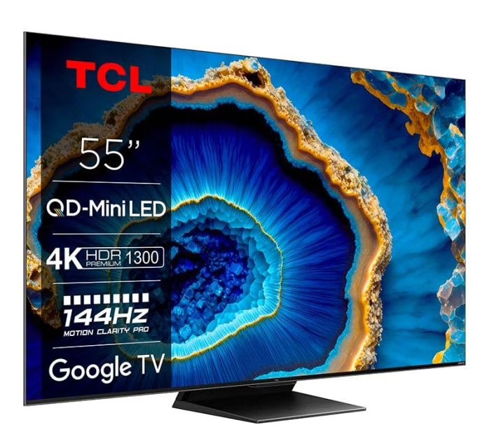 TV MINILED QLED TCL 55C801 140 cm 144Hz pas cher - Téléviseur Electro Dépôt