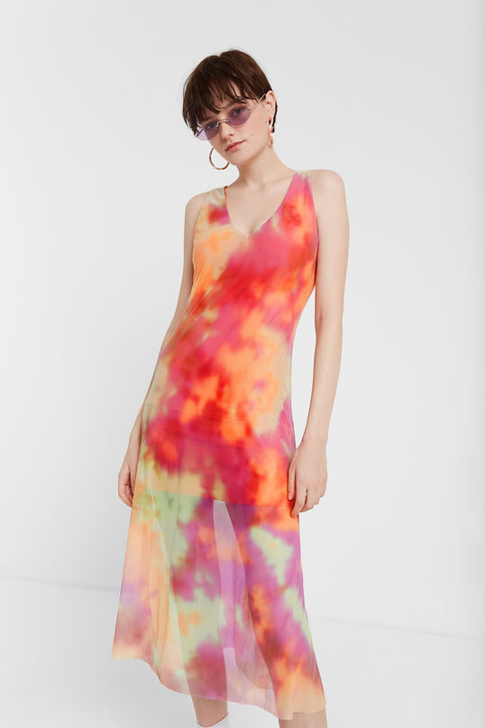 Robe évasée double épaisseur tie dye Desigual - Robe Femme Desigual