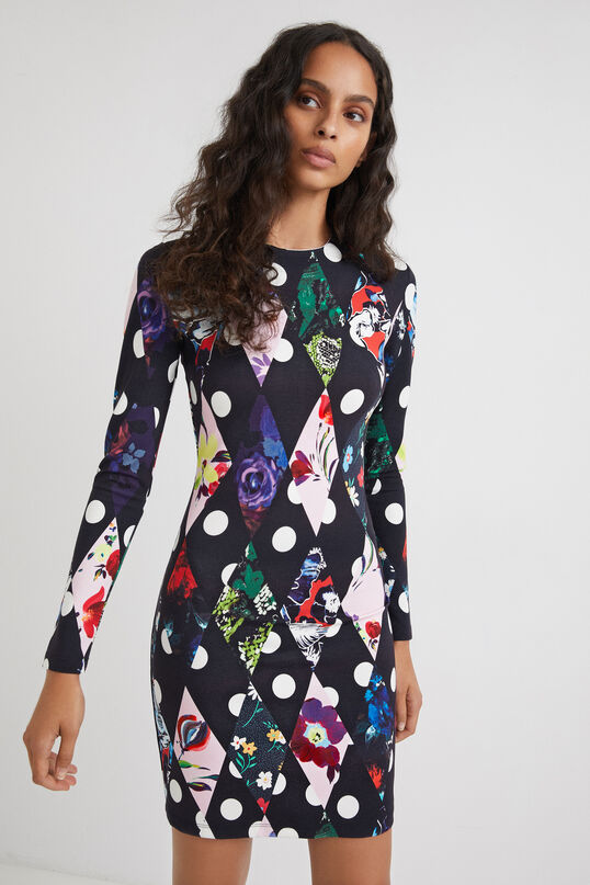 Robe slim courte losanges Desigual