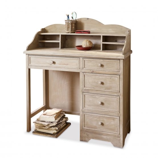 Secrétaire Elmwood Bois de Sapin marron - Bureau Loberon