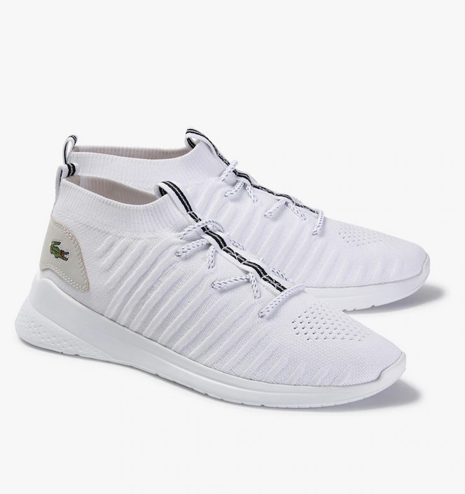 Sneakers LT Fit-Flex Lacoste en daim et tissu Blanc - Baskets Homme Lacoste