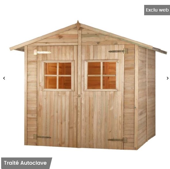 Abri de jardin bois traité Combloux 3.8 m² pas cher - Abri de jardin Gamm Vert