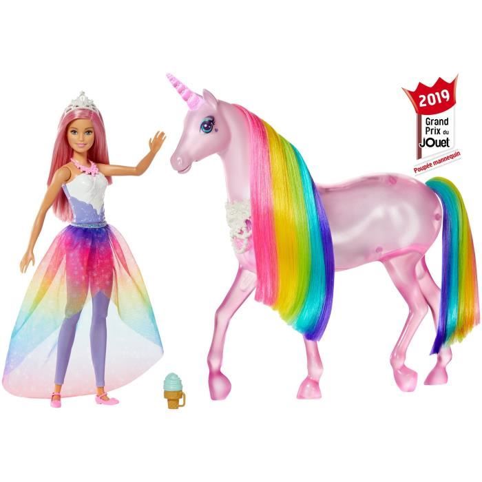BARBIE Dreamtopia Barbie et sa Licorne Lumières Magiques