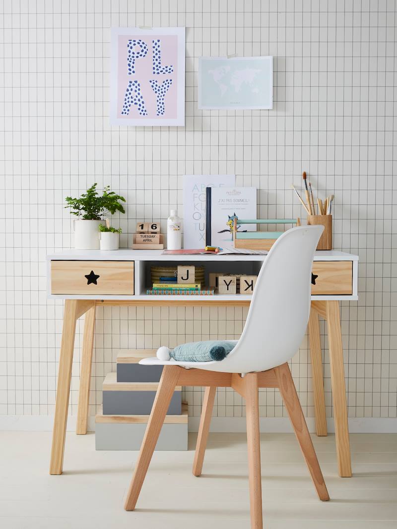 Bureau primaire LIGNE GRANDE OURSE blanc / bois