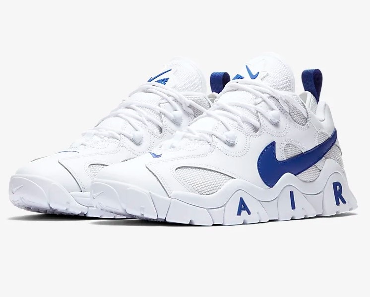 Nike Air Barrage Low Blanc/Hyper bleu pas cher - Baskets Homme Nike