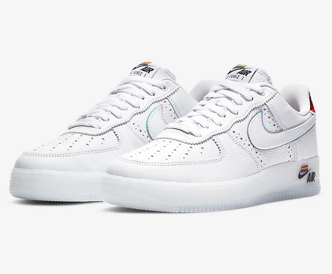 Nike Air Force 1 BETRUE Blanc/Multicolore/Blanc pas cher - Baskets Homme Nike