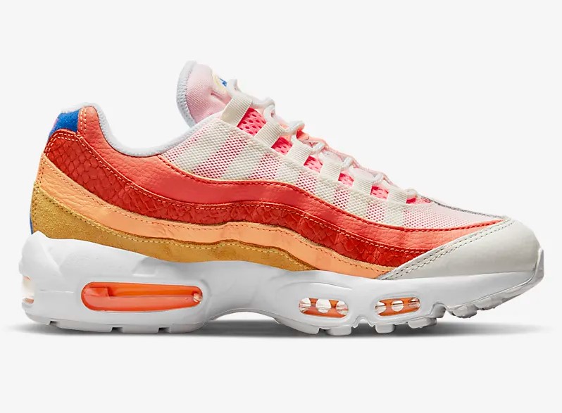 Nike Air Max 95 Orange feu de camp/Voile/Orange laser/Bleu coureur