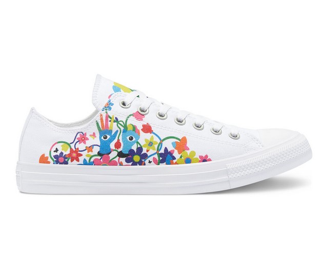 Converse Chuck Taylor All Star Pride basse Blanc/Multicolore/Blanc - Baskets Femme Converse