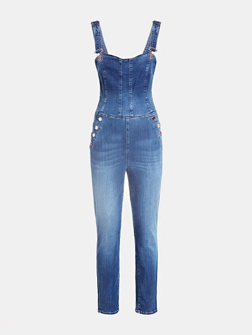 COMBINAISON JEAN SUPER SKINNY Guess Bleu - Combinaison Femme Guess