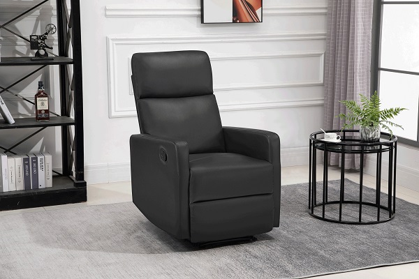 DAVENPORT Fauteuil relax LOVA PU Noir pas cher - Fauteuil Cdiscount