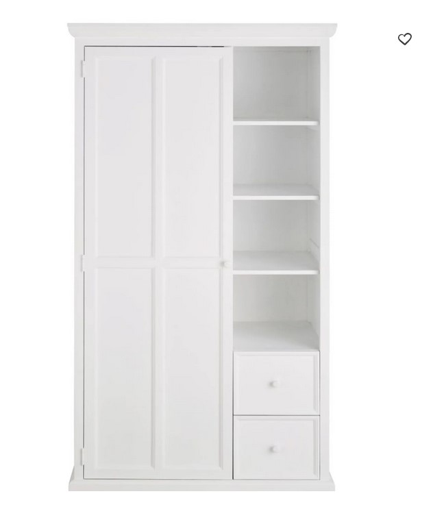 Dressing LILA 1 porte 1 tiroir blanc - Armoire Enfant Maisons du Monde