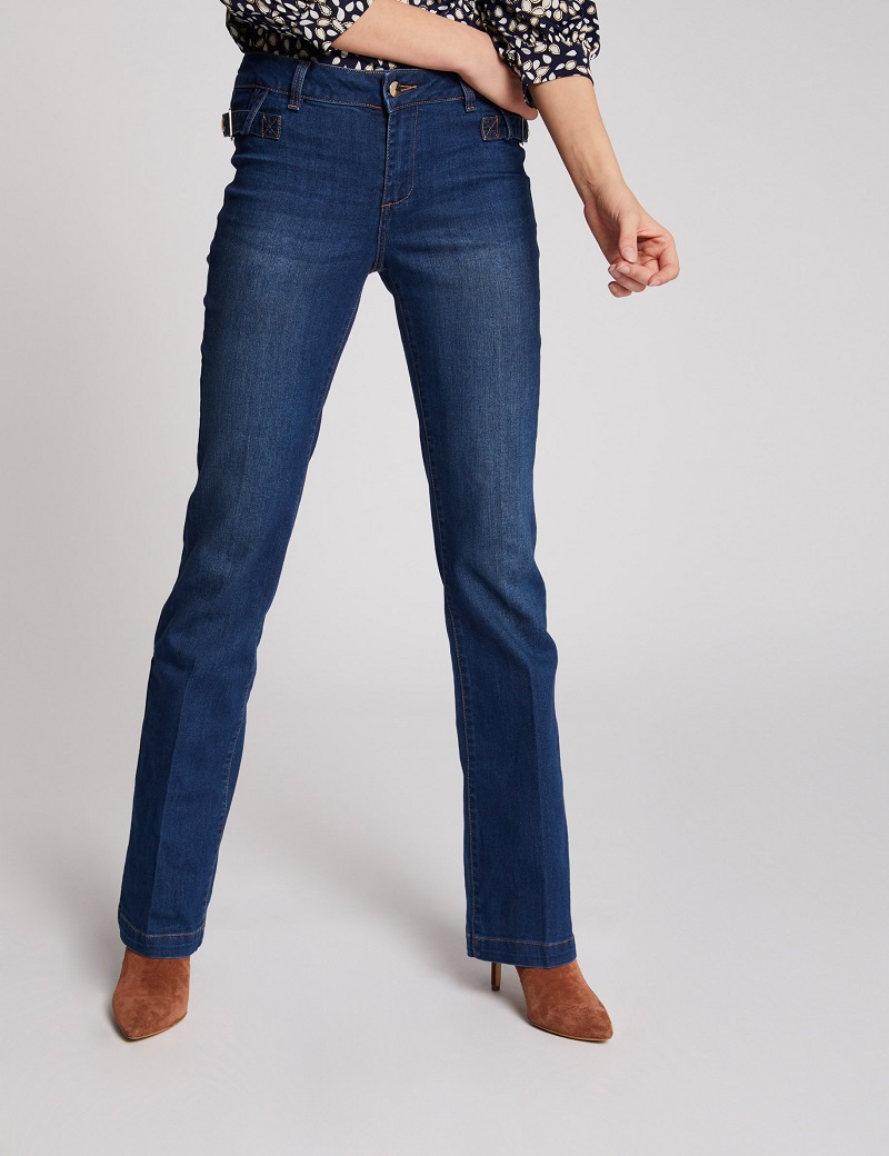 Jeans bootcut taille standard à boucles jean stone Morgan