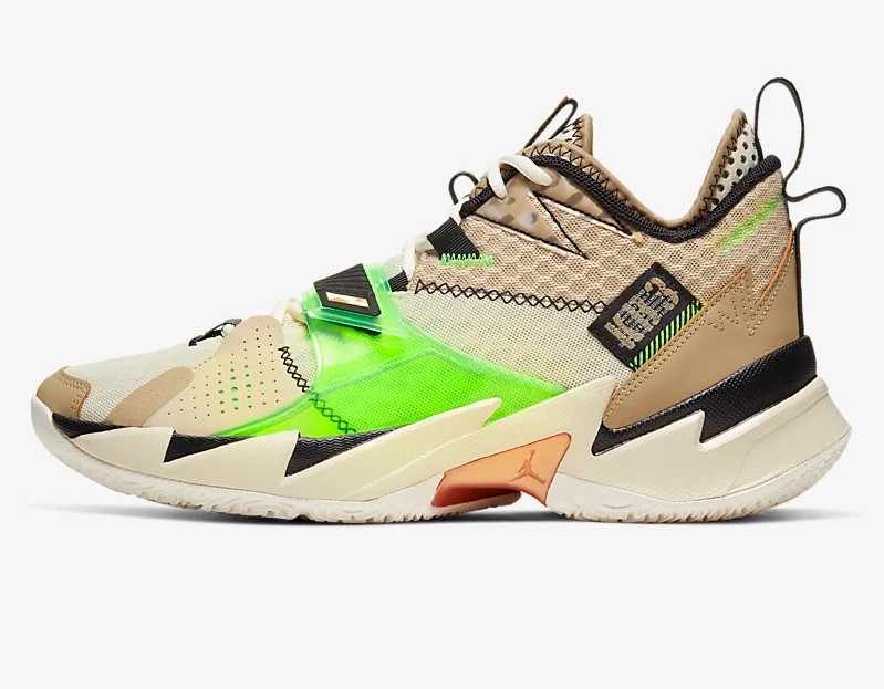 Jordan Why Not? Zer0.3 Beige parachute/Fossile/Noir/Vert de rage pour Homme