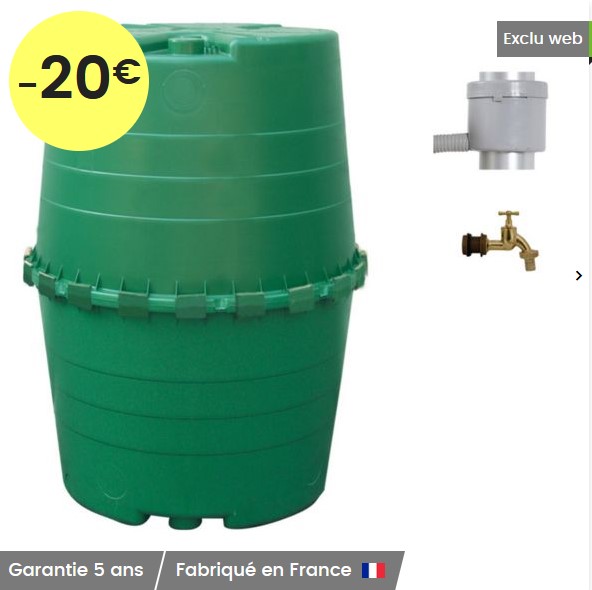 Kit réservoir GARANTIA Top Tank 1 300 L pas cher - Récupérateur d’eau Gamm Vert