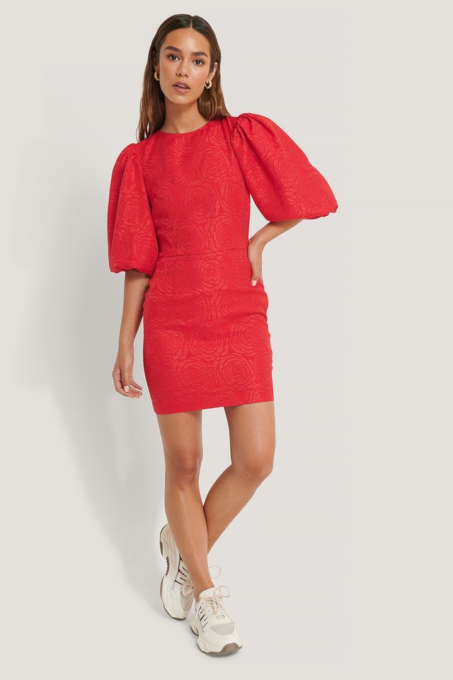 Robe Dos Ouvert Lizzy x NA-KD Rouge