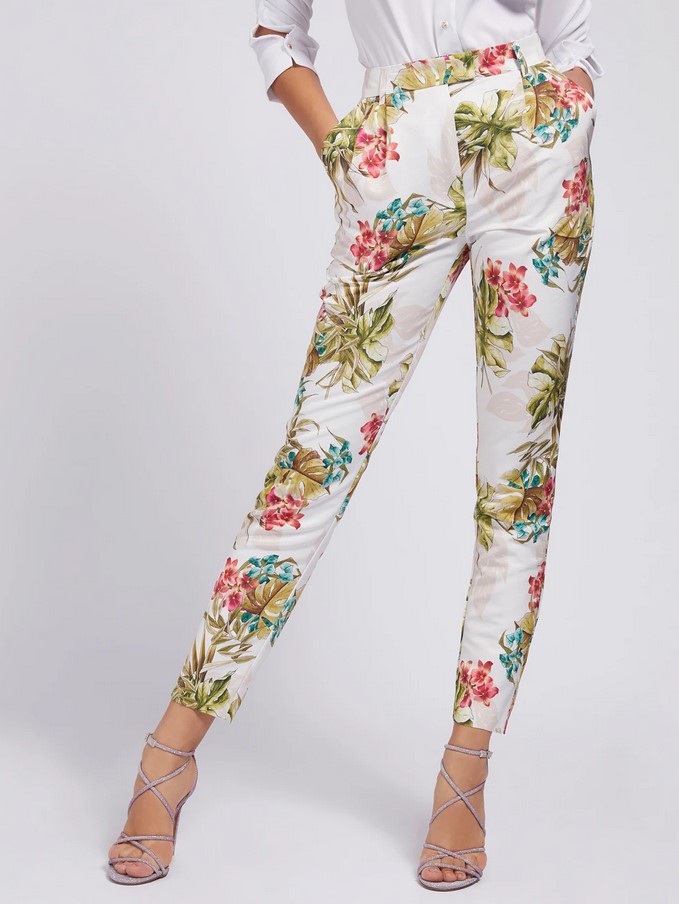 PANTALON IMPRIME FLORAL MARCIANO Guess Floral fantasy - Pantalon Femme Guess