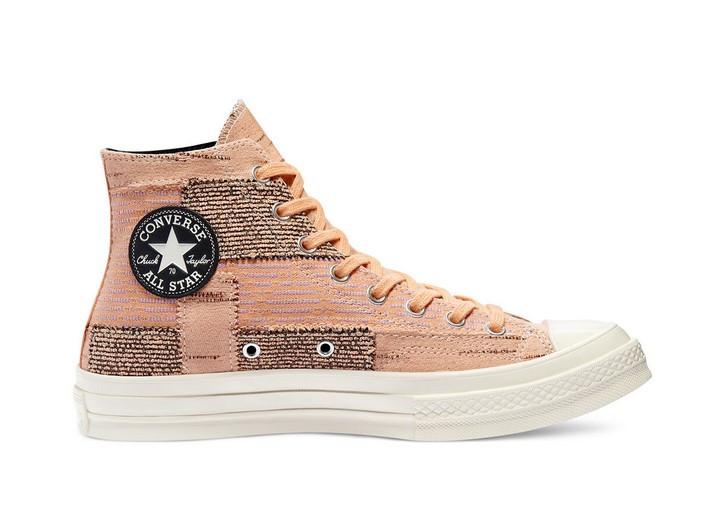 Converse Patchwork Chuck 70 High Top peach/sheer lilac/egret - Baskets Homme Converse