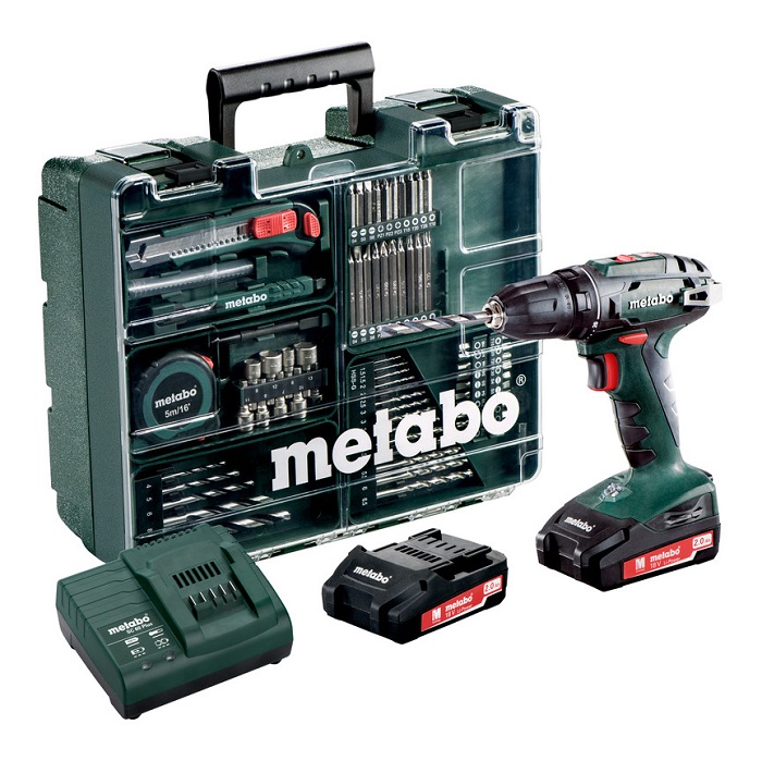 Perceuse visseuse METABO BS 18 Set + 2 batteries 18V 2.0Ah - ManoMano