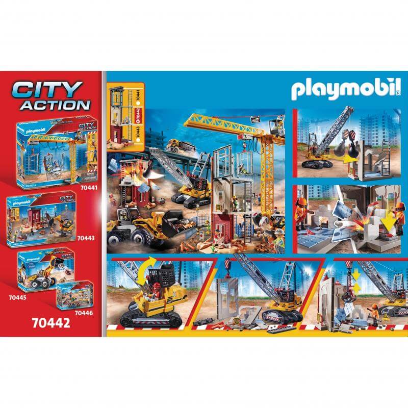 Playmobil 70442 Dragline avec mur de construction pas cher - Jouets PicWicToys 