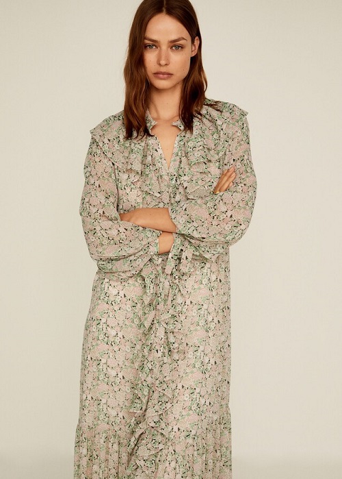 Mango SIA Robe à fleurs volantée - Robe Femme Mango