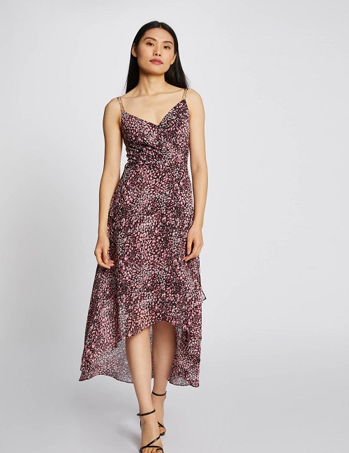 Robe midi évasée imprimé floral multico REMALOU1 MORGAN