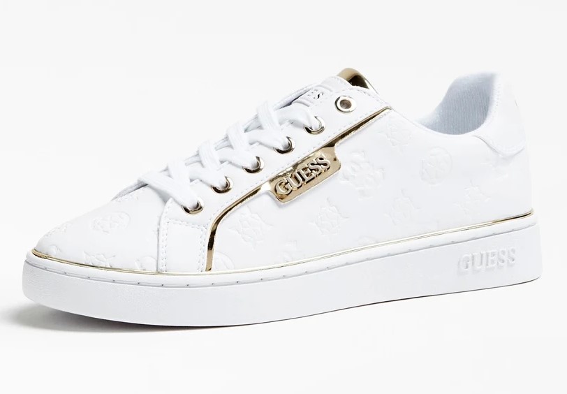 SNEAKERS BANQ LOGO GAUFRE Guess Blanches