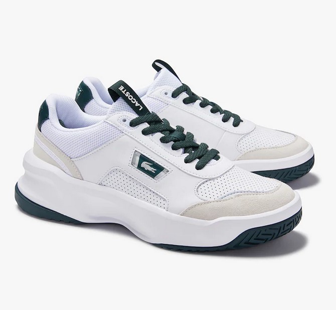 Sneakers Ace Lift Lacoste color-block en cuir Blanc/Vert foncé - Baskets Homme Lacoste