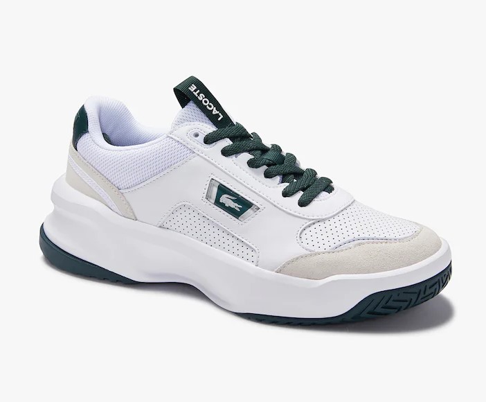 Sneakers Ace Lift Lacoste color-block en cuir Blanc/Vert foncé pour Homme