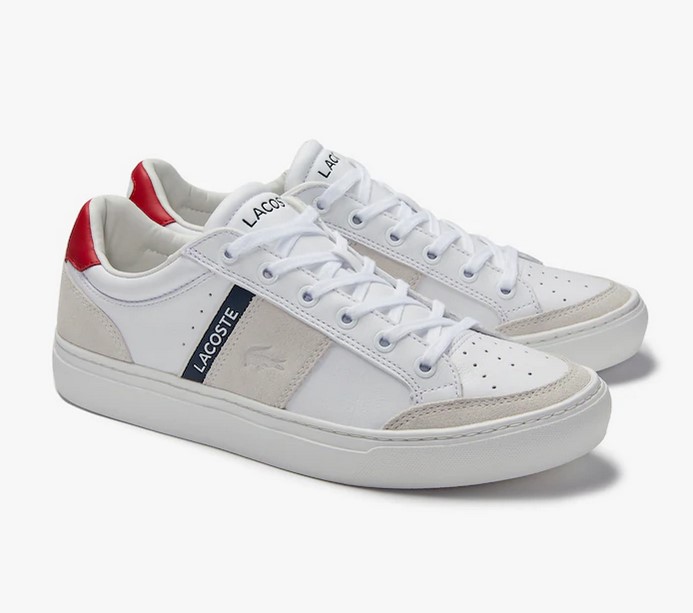 Sneakers Courtline Traditional Lacoste en cuir - Baskets Homme Lacoste