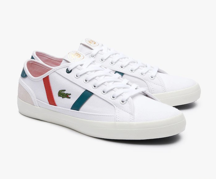 Sneakers Sideline Lacoste Edition Rolland Garros Blanc/Vert - Baskets Homme Lacoste