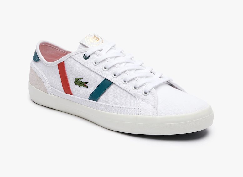 Sneakers Sideline Lacoste Edition Rolland Garros Blanc/Vert pour Homme
