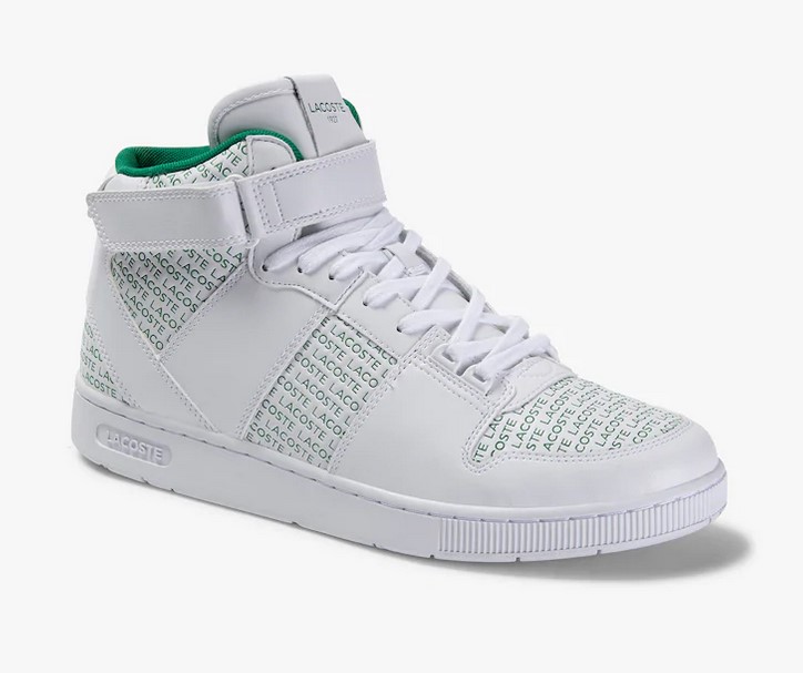 Sneakers Tramline semi-montantes Lacoste en cuir premium Blanc/Vert