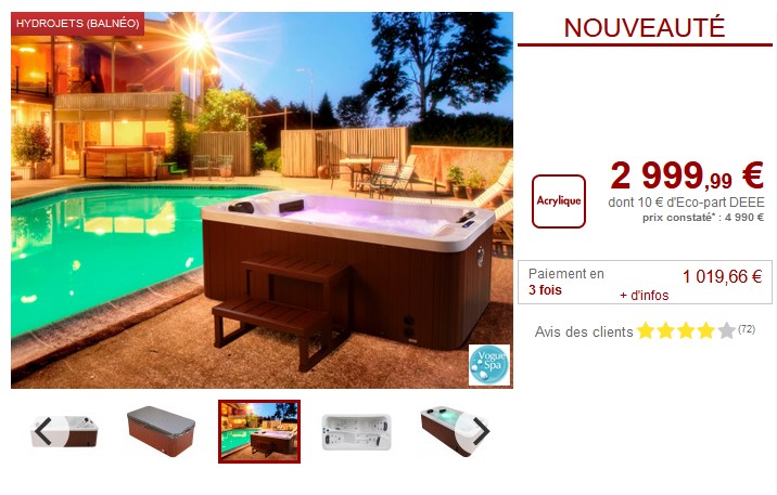 Spa jacuzzi 2 personnes TAHITI II 18 hydrojets