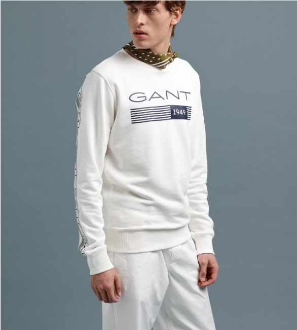 GANT Sweat-shirt ras du cou 13 Stripes pas cher - SweatShirt Homme Gant
