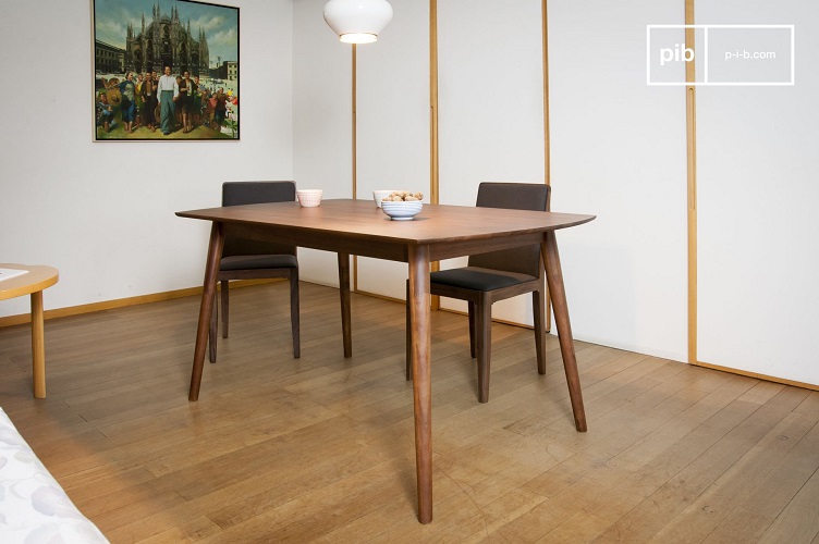 Table scandinave CHINATOWN en bois marron