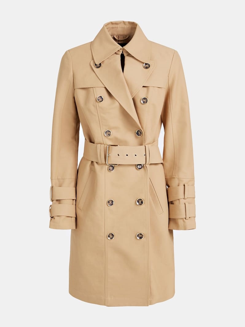 TRENCH COTON MARCIANO Beige Guess - Trench Femme Guess