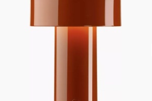 Lampe de Table rechargeable design BELLHOP Flos rouge brique pas cher - Lampe The Cool Republic
