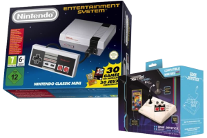 Console Nintendo pas cher - La NES Classic Mini + Stick arcade + Livre de codes de triche à 59,90 €