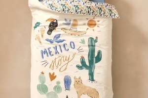 Pack Housse de couette + Taie d'oreiller MEXICO STORY multicolore pas cher - Linge de lit Enfant Vertbaudet