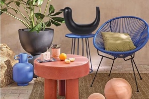 Table basse de jardin ronde MELINGO terracotta - Table basse de jardin Maisons du Monde