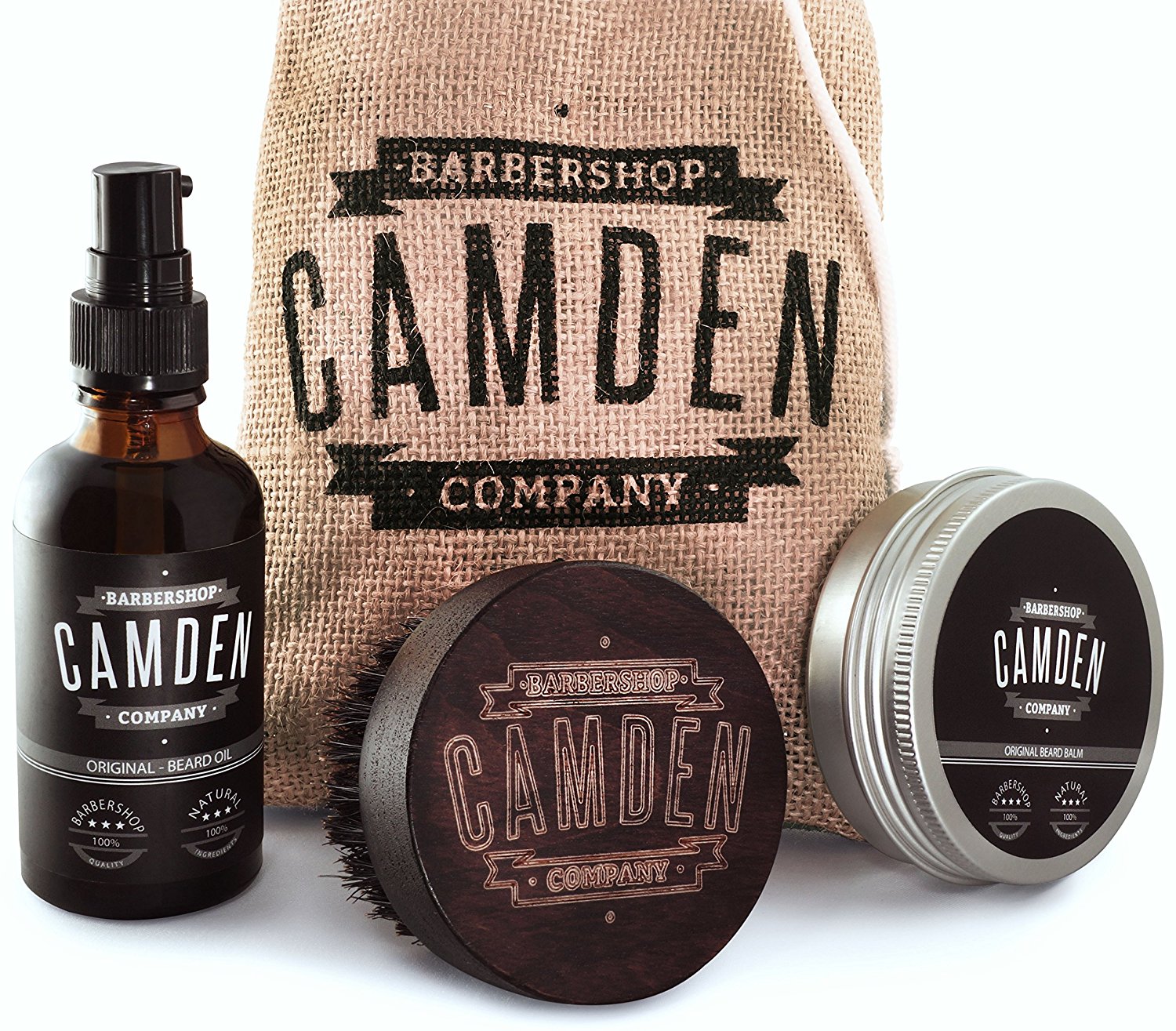 Camden Barbershop Company - kit / coffret d'entretien et de soin pour barbe deluxe