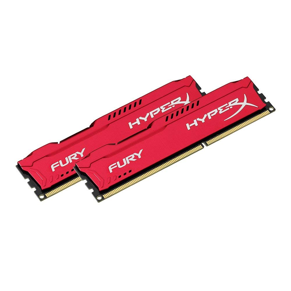 Mémoire RAM pas cher - Kit (2 x 4 Go) HyperX - Fury DDR3 - HX316C10FRK2/8 - 8Go - Rouge