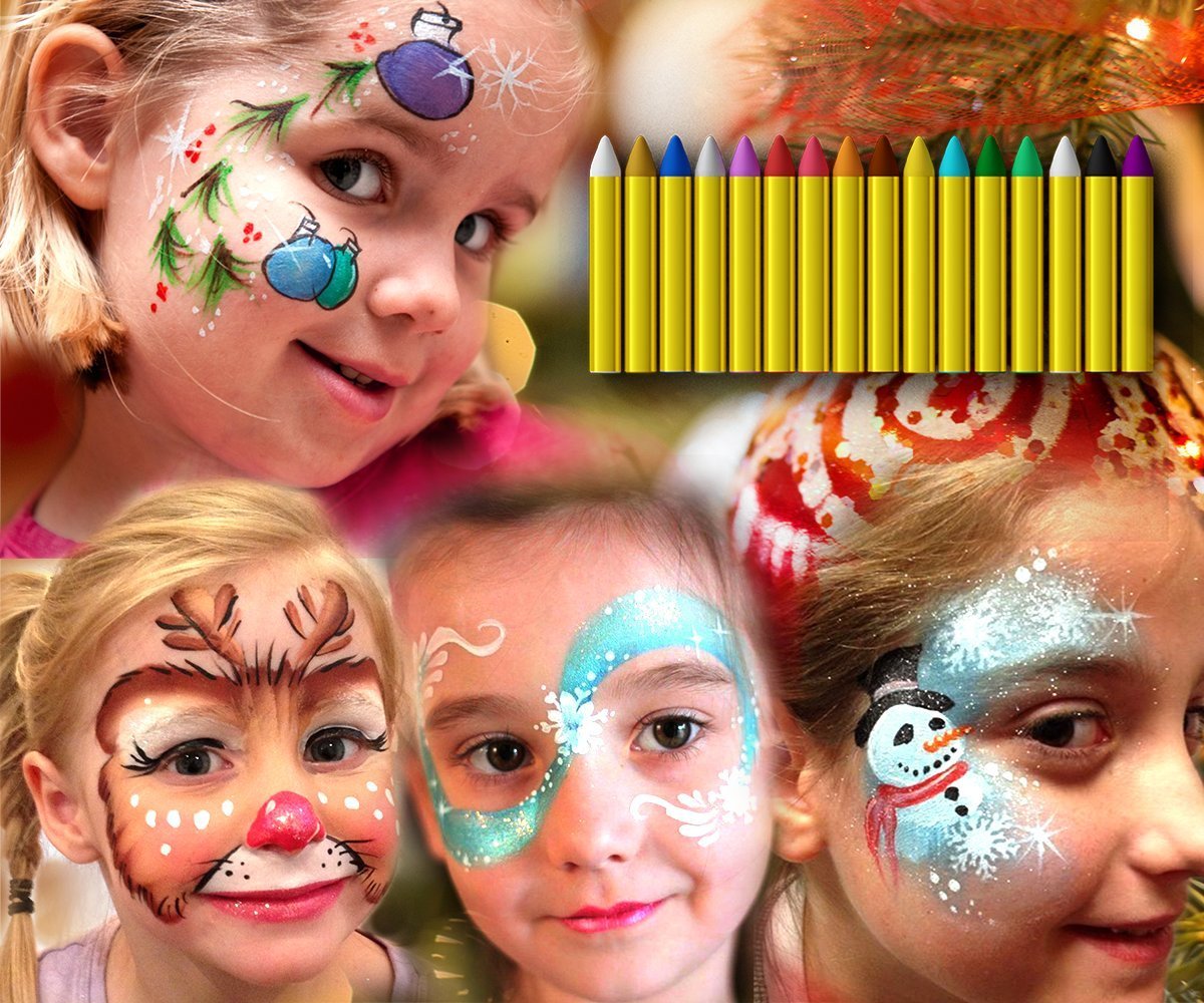 GiBot 16 Couleur - Crayons de visage pour Enfants