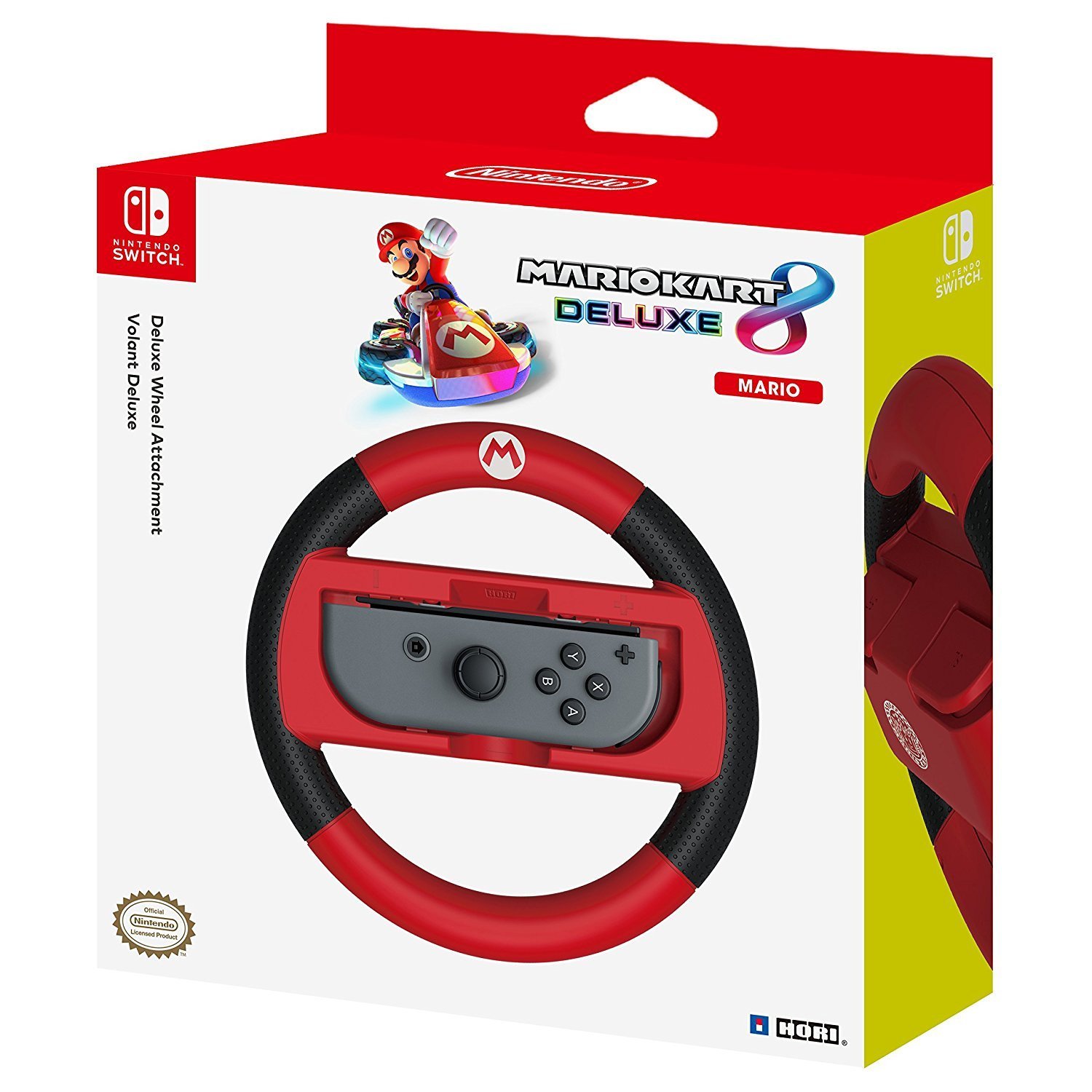 HORI - Volant Deluxe Mario Kart 8 pour Nintendo Switch - Version Mario