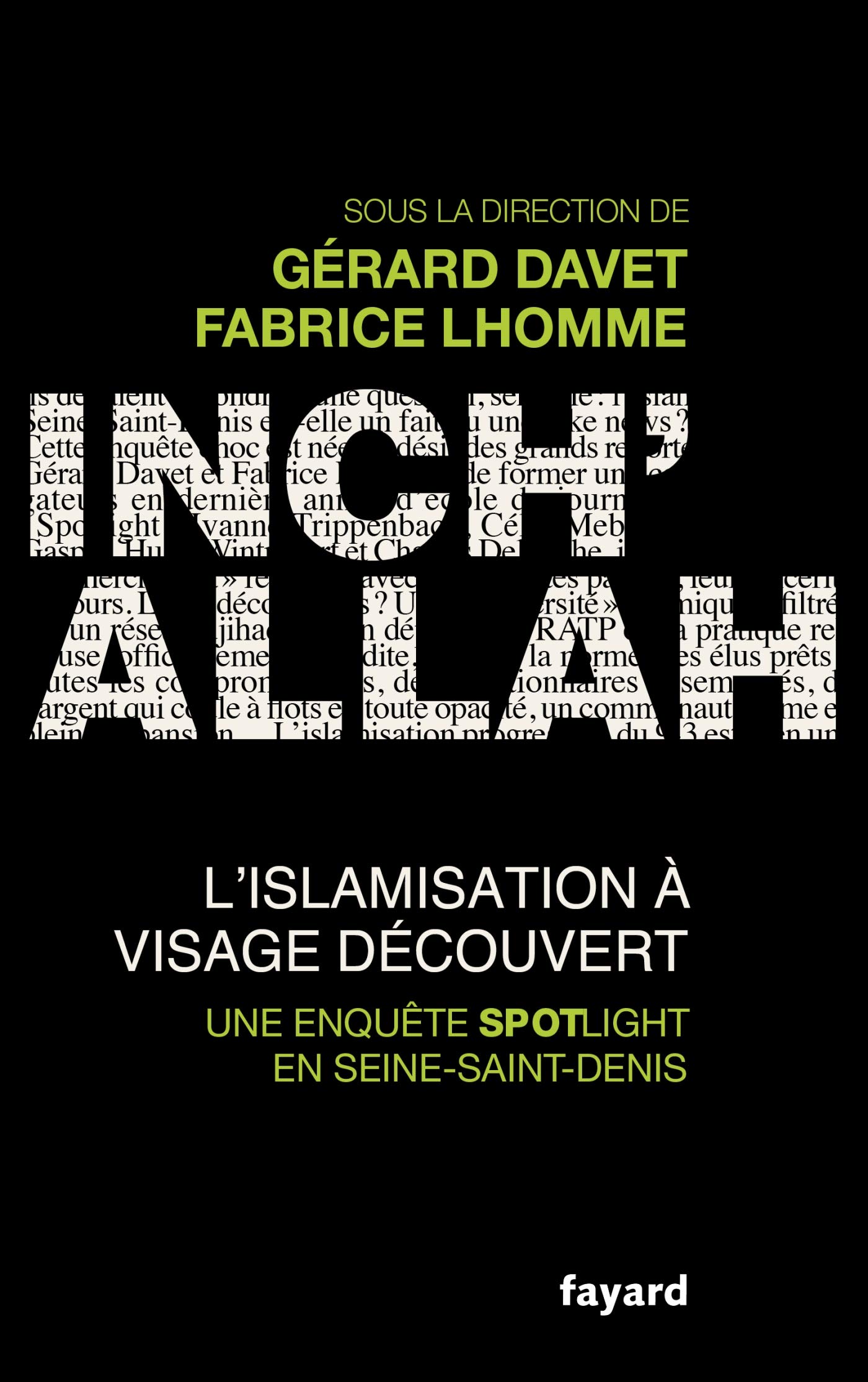 Inch'allah : l'islamisation à visage découvert - Gérard Davet, Fabrice Lhomme
