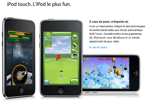 Ipod Touch 8, 16 et 32 Go à partir de 229€ sur l'Apple Store