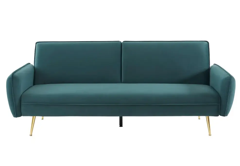 Banquette convertible 3 places GATSBY tissu bleu - BUT